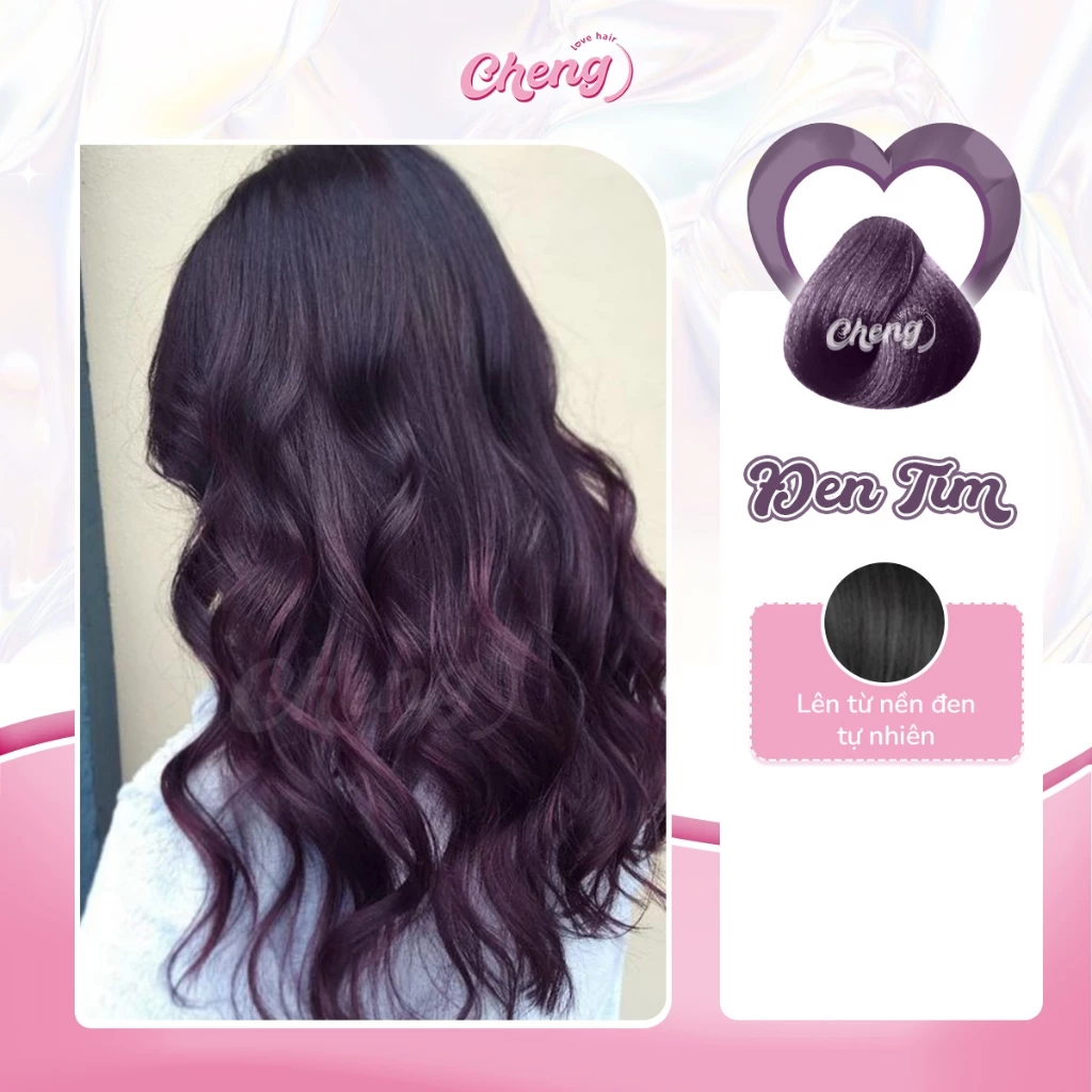 Thuốc Nhuộm Tóc Màu TÍM ĐEN Không Tẩy | Chenglovehair, Chenglovehairs