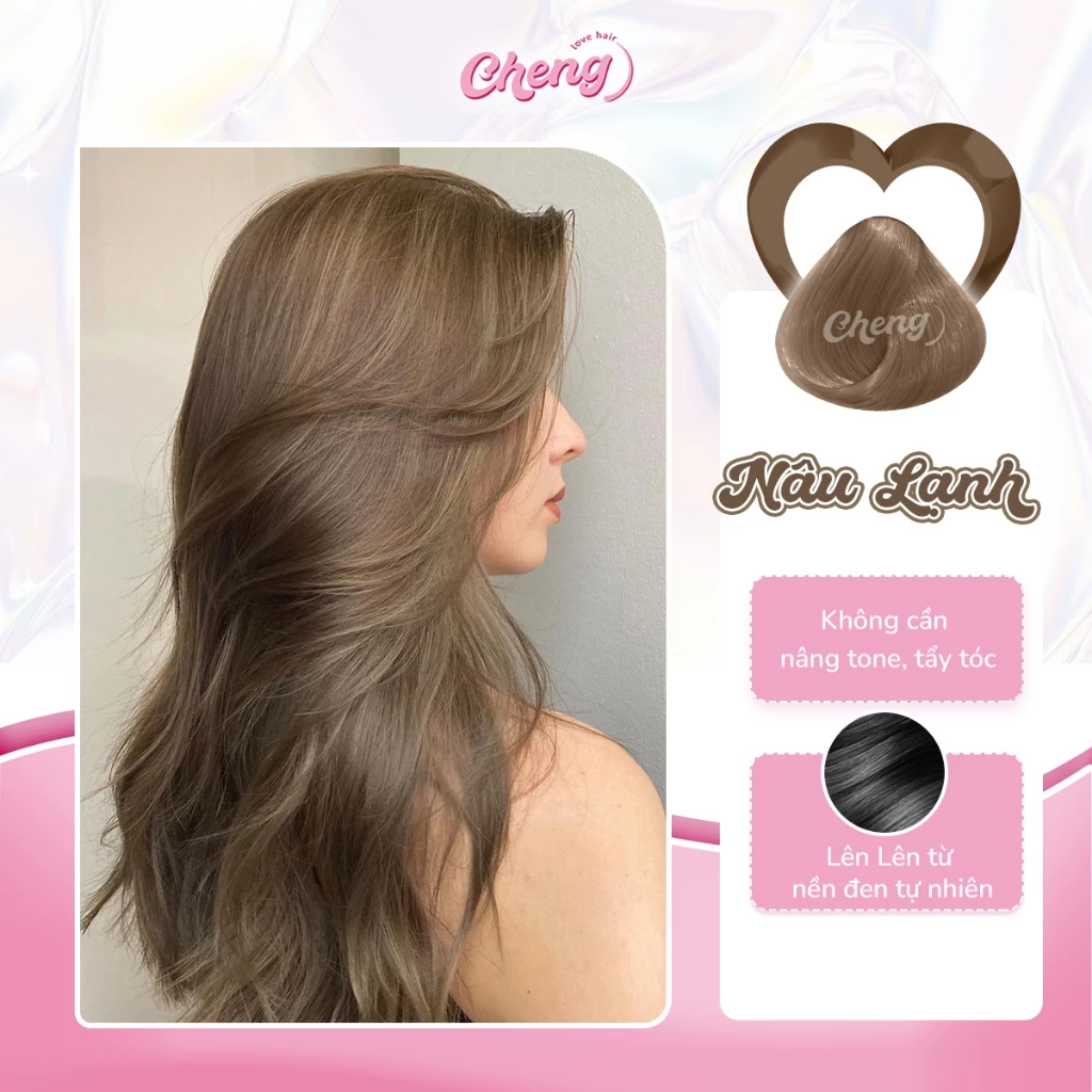 Thuốc Nhuộm Tóc Màu NÂU LẠNH Không Tẩy | Chenglovehair, Chenglovehairs