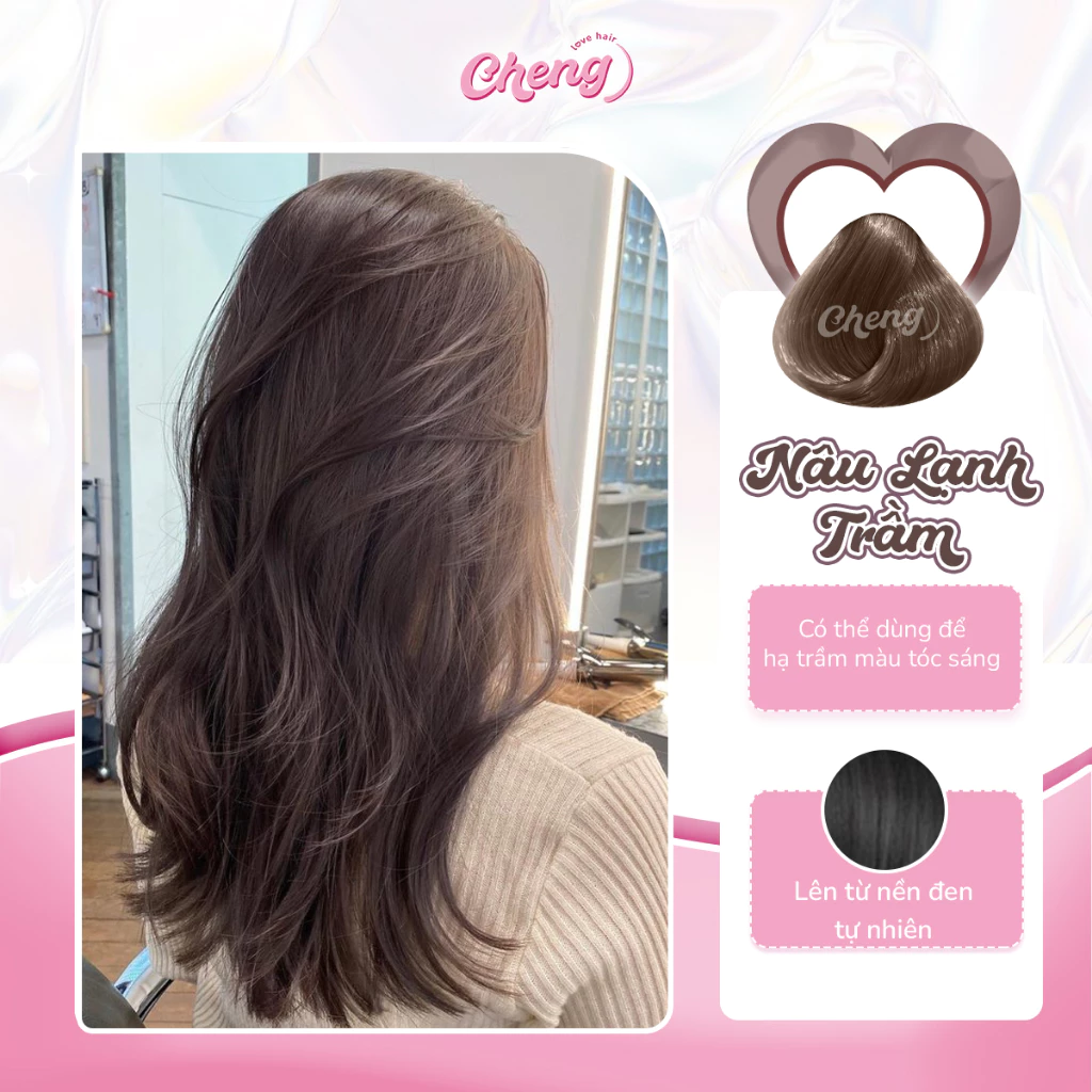 Thuốc Nhuộm Tóc Màu NÂU LẠNH TRẦM Không Tẩy | Chenglovehair, Chenglovehairs