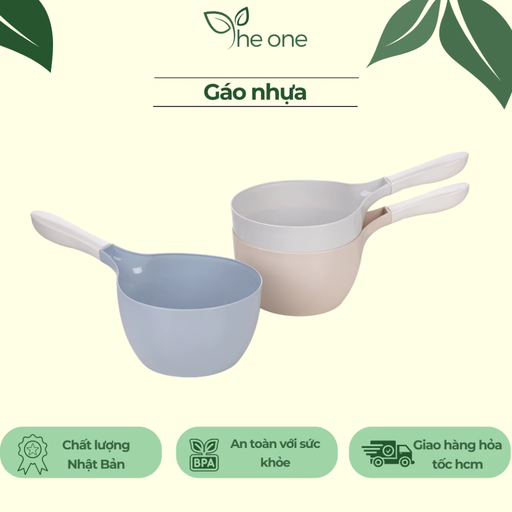 Gáo nhựa múc nước hokori cao cấp, ca nhựa cán dài, nhựa nguyên sinh an toàn sức khỏe chắc chắn