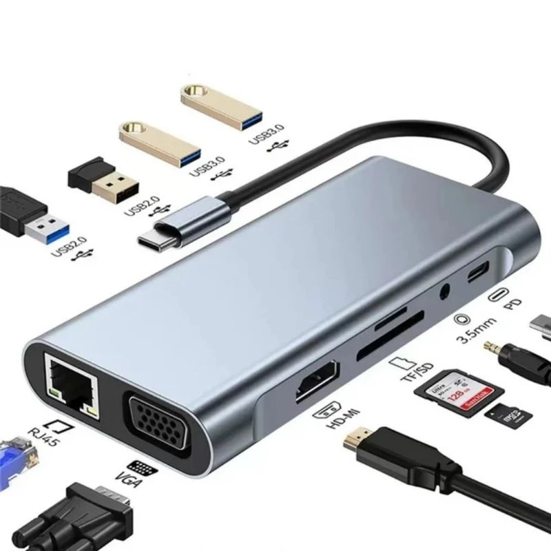 HUB Type C và HUB USB 3.0 tốc độ cao TEKKIN cổng chia usb mở rộng