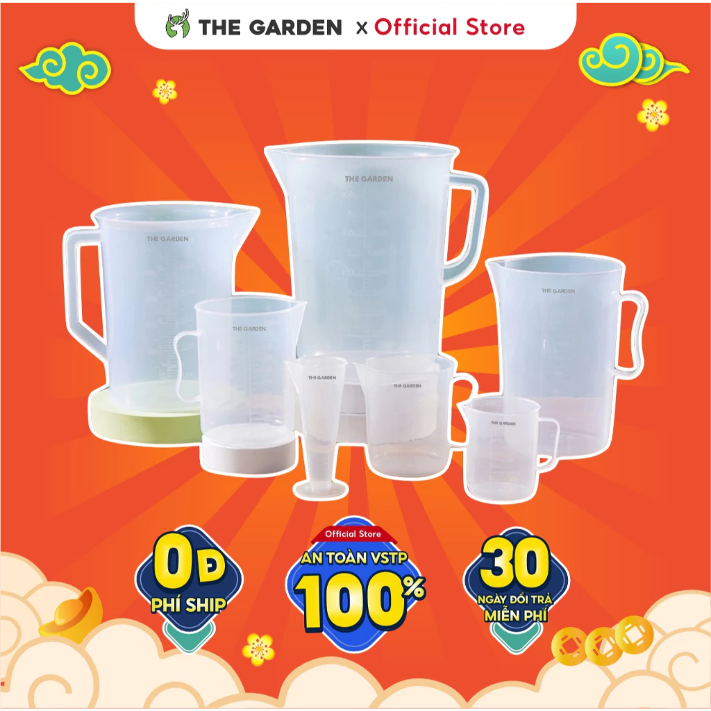 Ca đong định lượng pha chế dung tích 50ml - 100ml - 250ml - 500ml -1000ml đẹp dày dặn có quai - THE GARDENIGW x GREENBAR