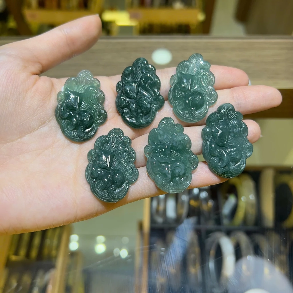 Mặt đá chạm hình hồ ly 9 đuôi Charm cho nam và nữ - NGTW