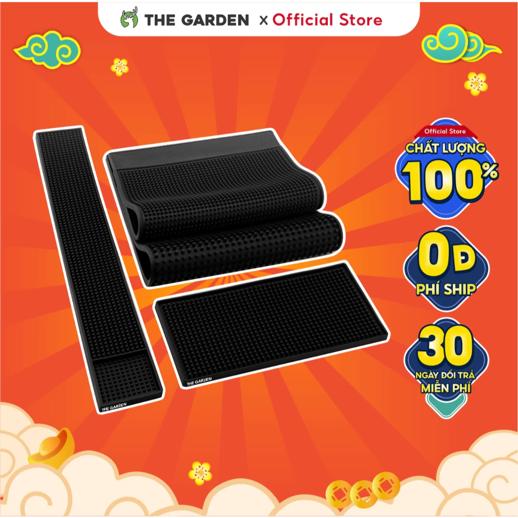 Thảm bar pha chế, thảm bar cao su chống trượt, chống rỉ nước siêu bền các size