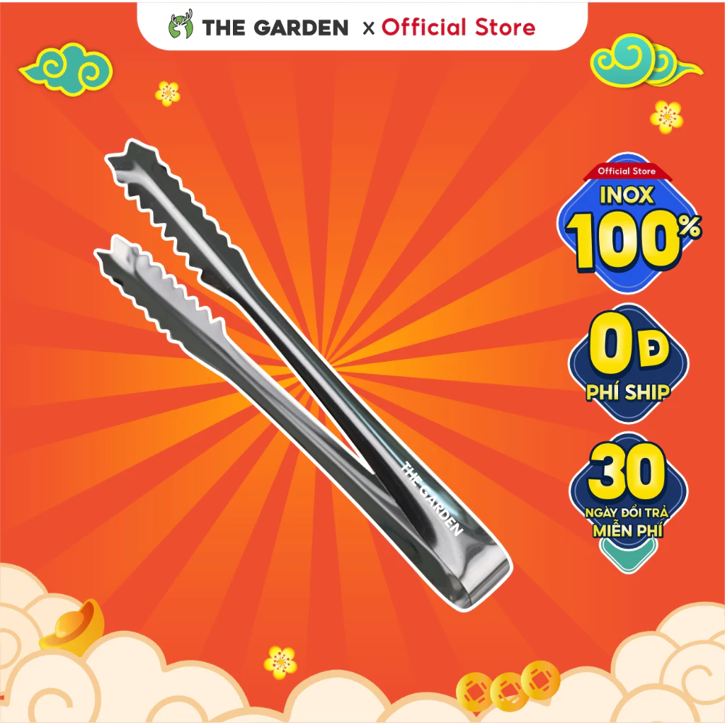 Kẹp Gắp Thức Ăn Đầu Răng Cưa Chất Liệu Inox Bền Bỉ - THE GARDEN IGWT x GREENBAR