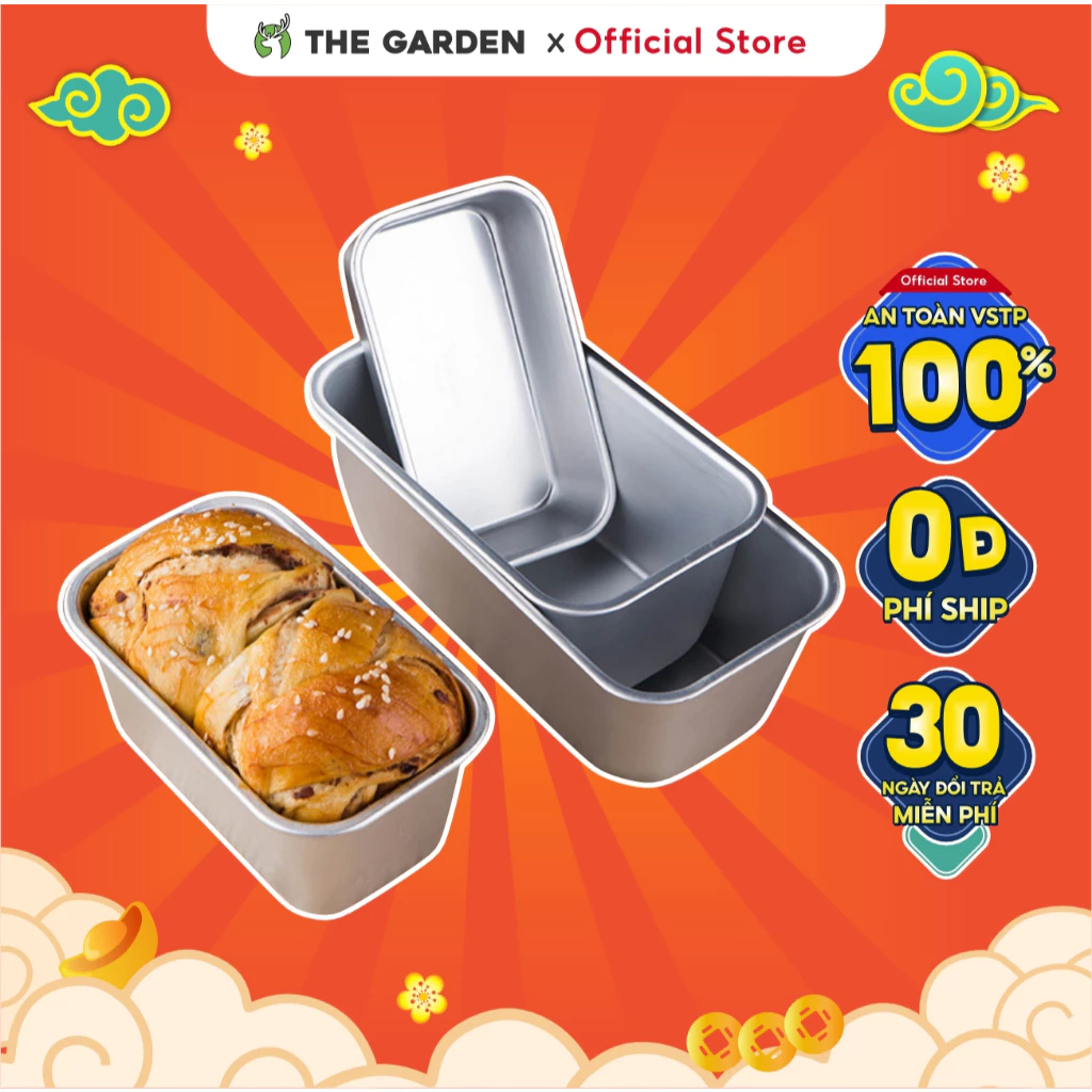 Khuôn loaf hình chữ nhật làm bánh mì hoa cúc THE GARDEN IGWT x GREENBAR a01 a02 a03 a04 a05 chất liệu nhôm đúc