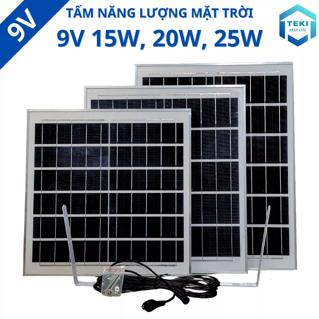 TẤM NĂNG LƯỢNG MẶT TRỜI MONO 9V 15W, 20W, 25W - TEKI