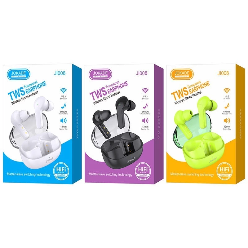 Tai nghe không dây JOKADE JI008 kết nối Bluetooth V5.3 âm thanh vòm điều khiển bằng cảm ứng màu sắc hiện đại