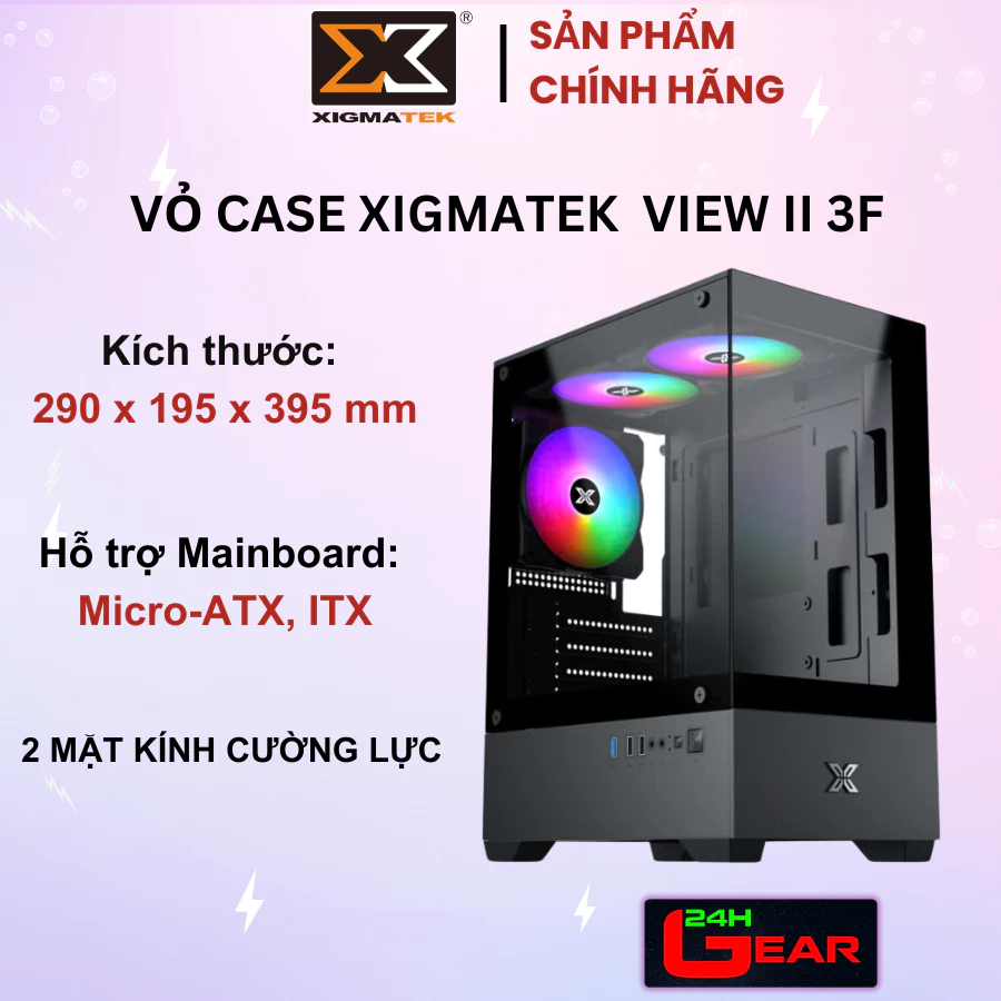 Vỏ Case XIGMATEK VIEW III 3F/ VIEW III (Micro-ATX, ITX ) Chính Hãng