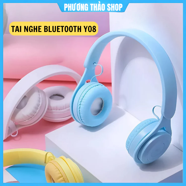 Tai Nghe Chụp Tai Bluetooth Y08 , P47 , P47M Tai Không Dây Có Mic, Có Thẻ Nhớ, Âm Bass Cực Chất, Nghe Nhạc Cực Hay