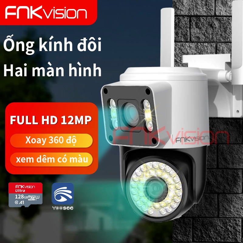 Camera Fnkvision 2 mắt / 3 mắt Yoosee 12MP - xem 360 độ không góc chết, ban…