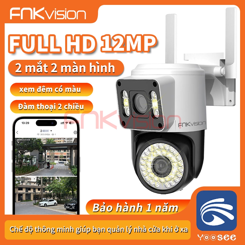 Camera Yoosee Wifi 2 Mắt giám sát Ngoài Trời Không Dây Ip66 Thông Minh chống…