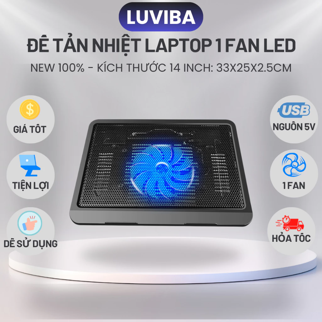 Đế tản nhiệt laptop máy tính macbook 14 inch LUVIBA TN19