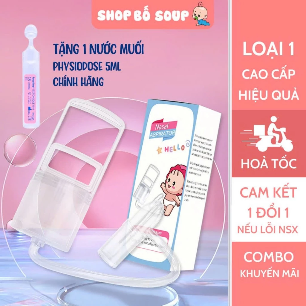 Dụng cụ hút mũi kéo tay thế hệ mới, chất liệu nhựa nguyên sinh, lực hút mạnh, an toàn cho bé