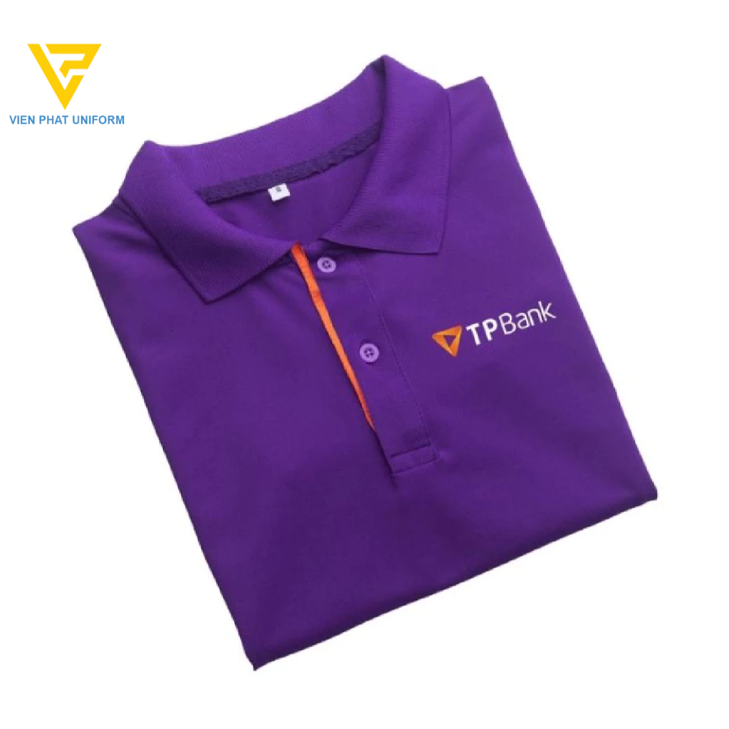 Áo polo đồng phục ngân hàng Viễn Phát Uniform TP BANK - vải poly cá sấu