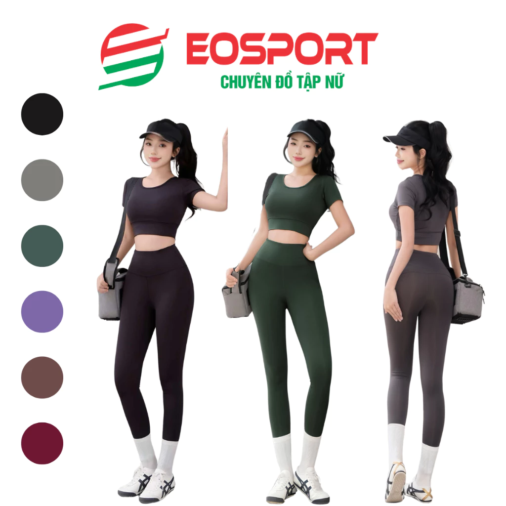 Đồ Tập Gym Nữ Bộ Tập Gym Yoga Erobic Nữ Áo Cộc Tay Quần Dài Chất Liệu Co Giãn 4 Chiều Thấm Hút Tốt (D02)