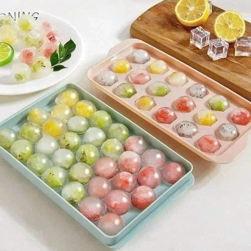 ( VIỆT NHẬT 6978) khay làm đá tròn 33 viên hàng việt nhật. dụng cụ làm đá. làm thạch
