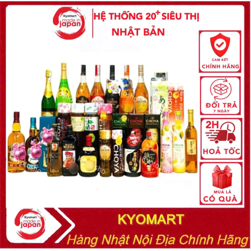 Choya Nước Mơ Vảy Vàng Nhật - Nước Mơ lên men đủ loại hàng nội địa nhật Kikoman Mơ xanh,Vảy Vàng,Sake Single Year