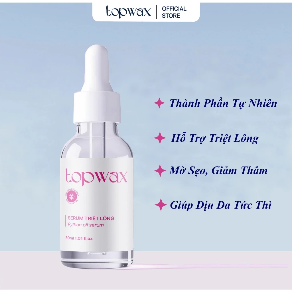 Serum Mỡ Trăn Dưỡng Da Sau Wax TOP WAX Làm Chậm Quá Trình Mọc Lại Lông Mờ Thâm Rạn Da, Triệt Lông Vĩnh Viễn