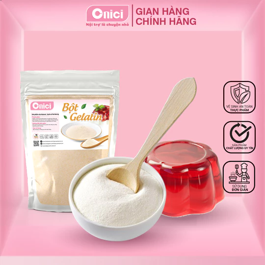 Bột gelatin (100gr) làm dông chè khúc bạch BẾP CỦA MẸ ONICI