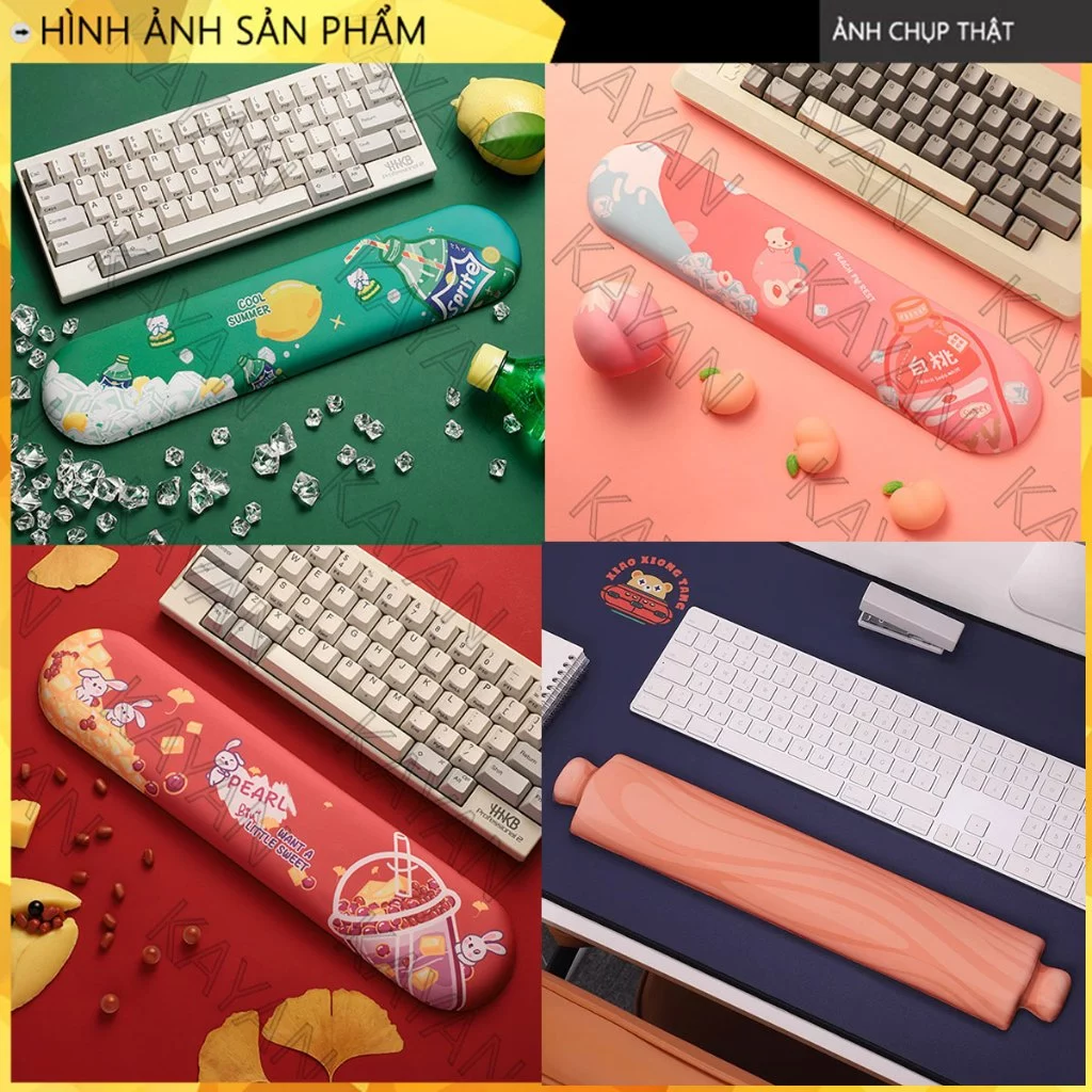 Miếng kê tay bàn phím hình Trà sữa và nước giải khát cực cute và dễ thương