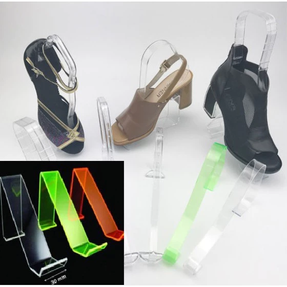 (Combo 10  Cái ) Đỡ Giày Bằng Mika, Đế Trưng Bày Giày Dép