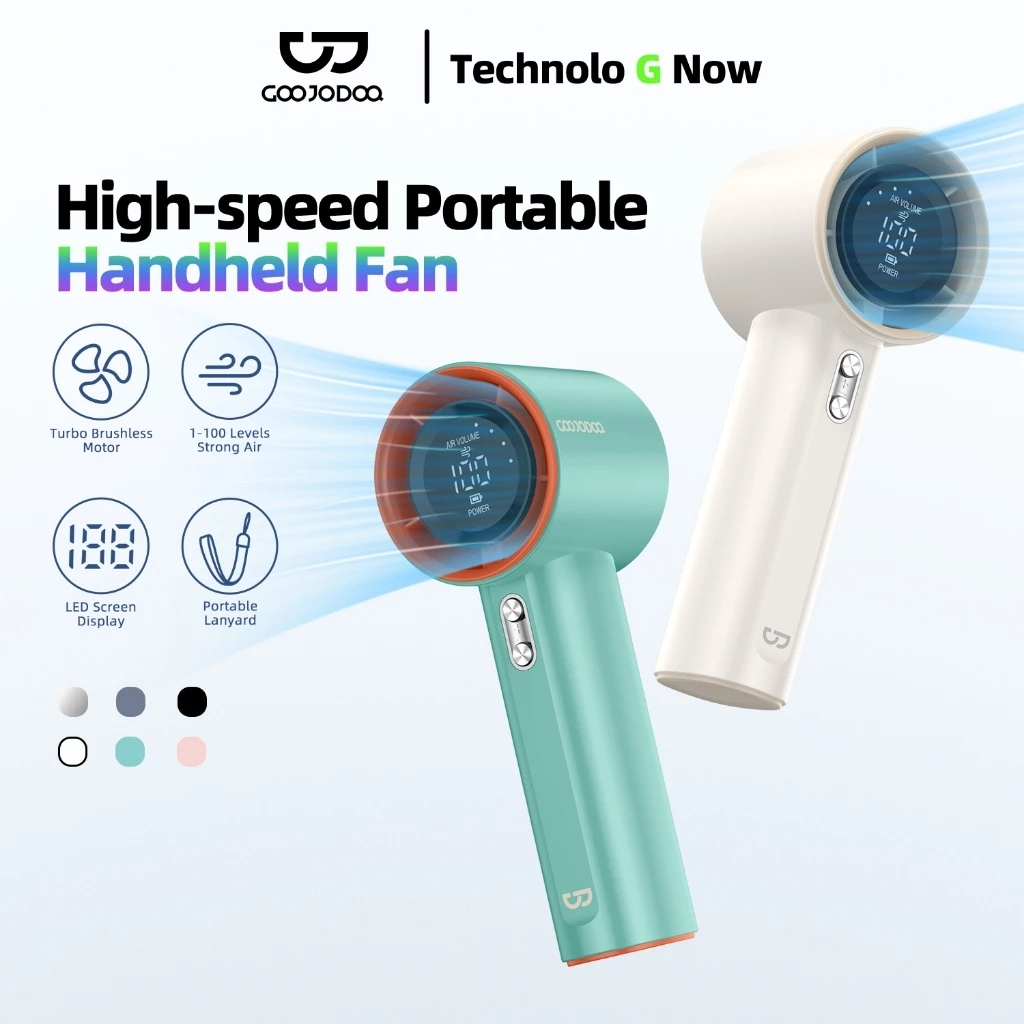[Tặng vỏ bảo vệ] Quạt mini Goojodoq có màn hình kỹ thuật số LED bảo hành chính thức