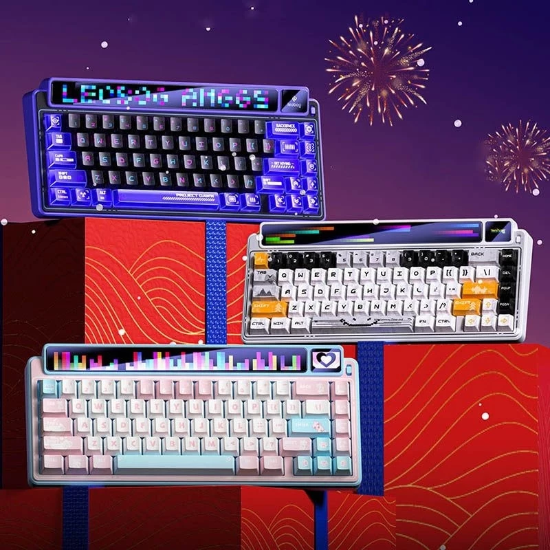 Leobog AMG65 phím cơ 65% tích hợp màn hình ma trận, âm gõ siêu đỉnh