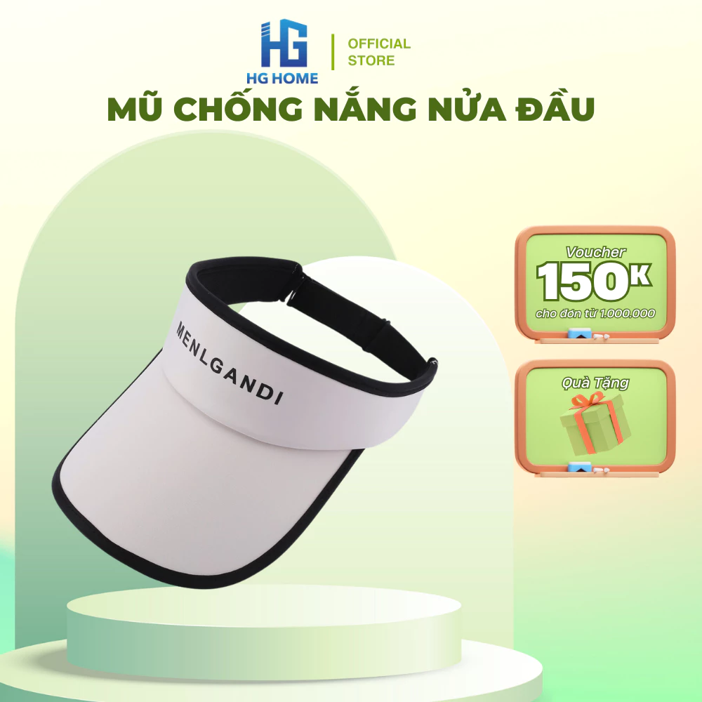 Mũ Lưỡi Chai Thể Thao Nửa Đầu Chống Tia UV Cực Tốt, Vành Rộng Phong Cách Hàn Quốc HGHOME