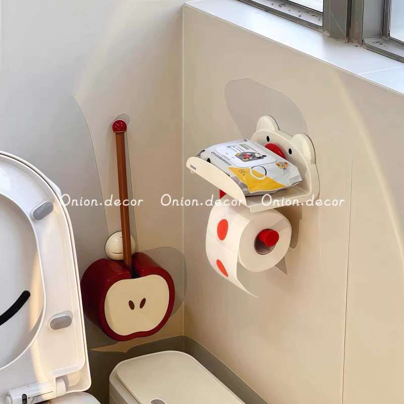 Kệ nhựa treo giấy cuộn treo tường đa năng hình gấu
