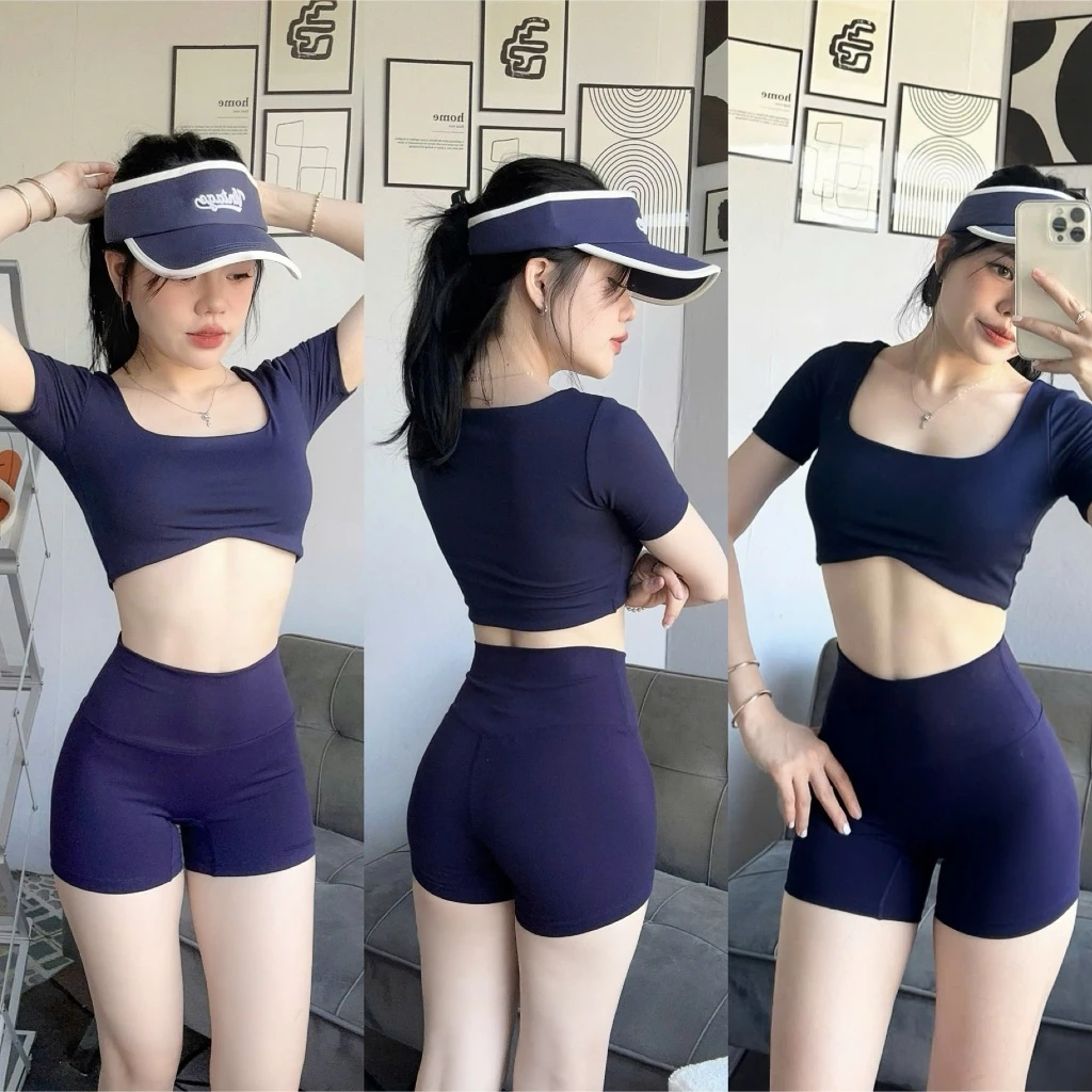 Áo Croptop Vạc V Thể Thao C3 Kèm Mút ⚡️ Hàng xuất khẩu ⚡️