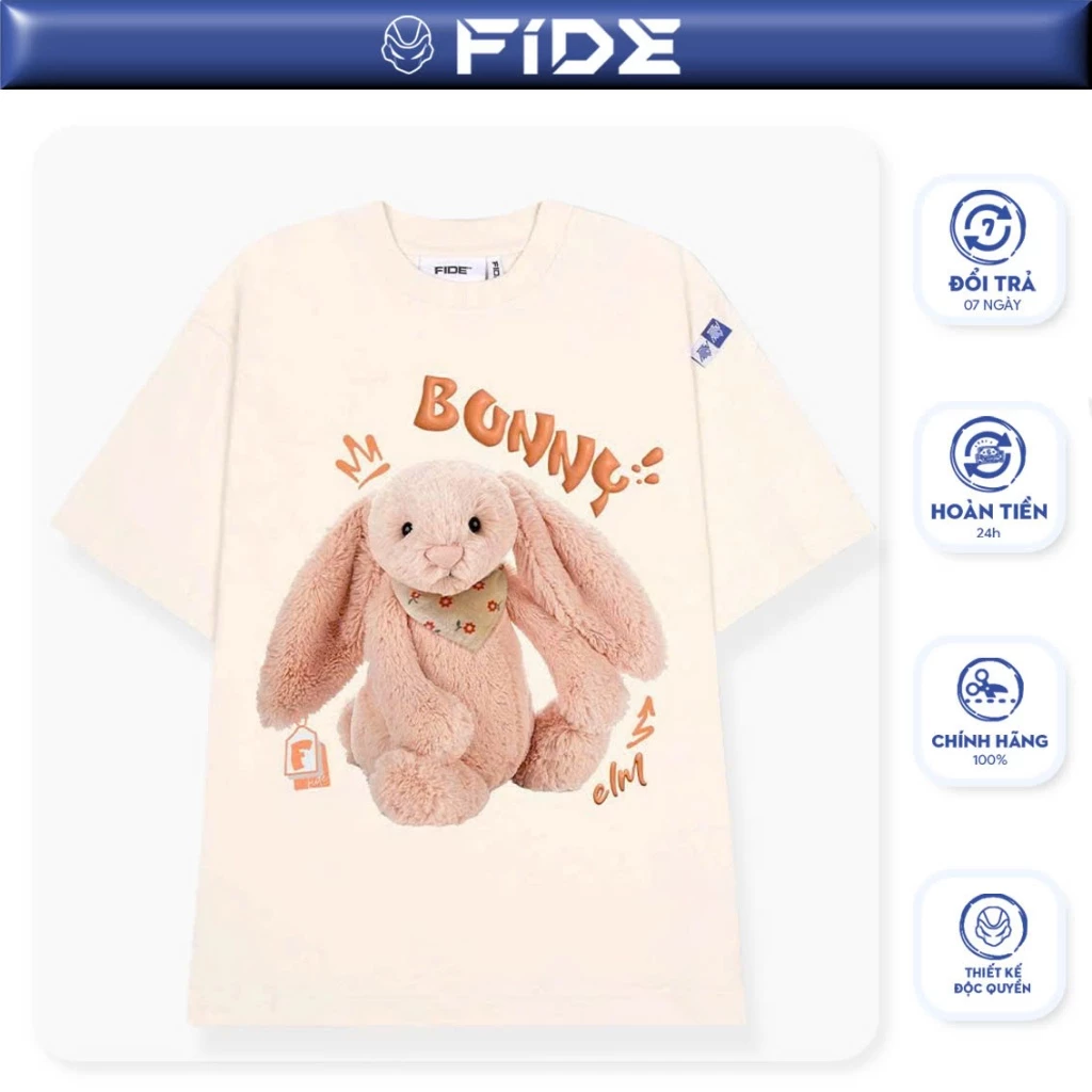 Áo thun FIDE BUNNY unisex form rộng cổ tròn BUNNY - AT47