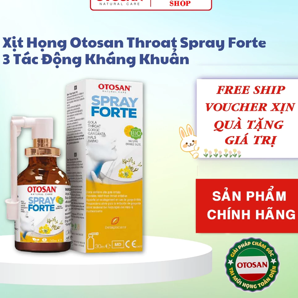 Xịt Họng  Otosan Throat Spray Frote Vị Cam Mật Ngọt Giảm Ho, Giảm Đau Rát, Ngứa Họng Nhập Khẩu Lọ 30 ml