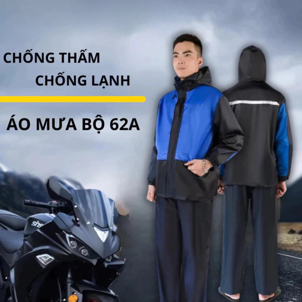Áo Mưa Bộ DIDOOGLT 2 Lớp Bằng Chất Liệu Vải Dù Chống Thấm Nước Cao Cấp