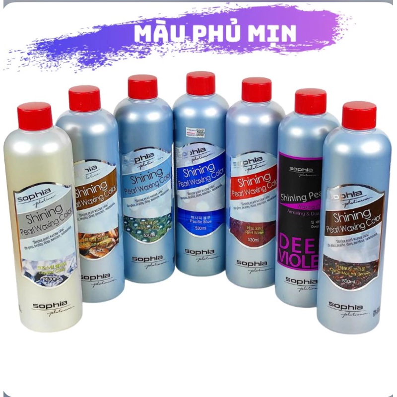 [HÀN QUỐC]  NHUỘM Phủ bóng tóc SOPHIA PLATINUM SHINING PEARL PHỦ MỊN TÓC 530ML