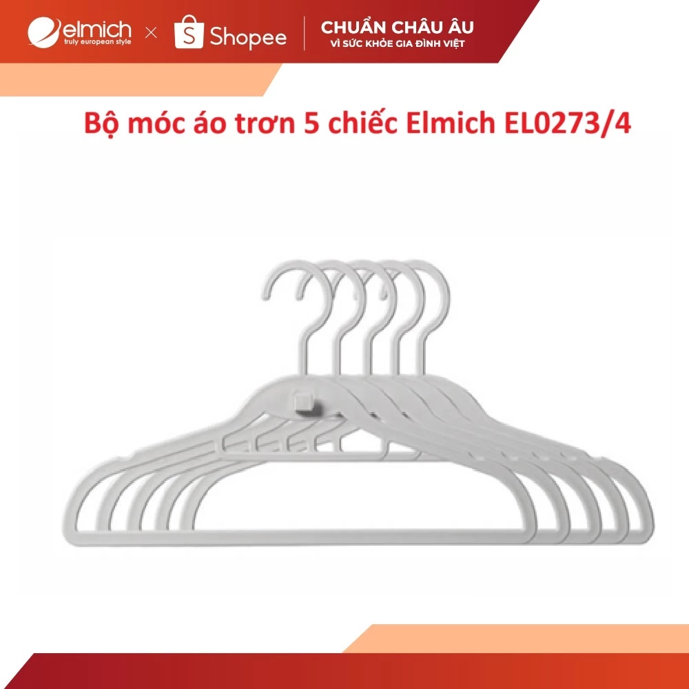 Bộ móc áo trơn 5 chiếc Elmich EL0273/4