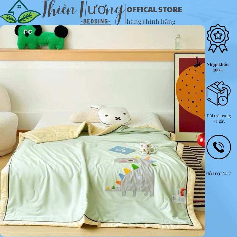 Chăn lụa tencel cao cấp cho bé mềm mịn , chăn trẻ em kích thước 120x150 - Thiên Hương Bedding
