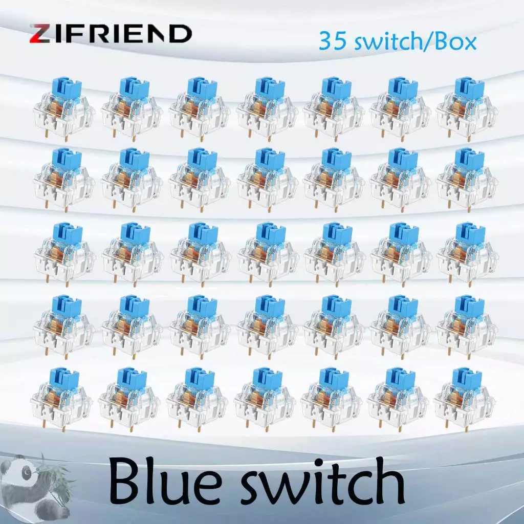 ZIFRIEND Outemu Bàn phím cơ 3 chân công tắc xanh đỏ Nâu công tắc 35/10 chiếc chống bụi tùy chỉnh