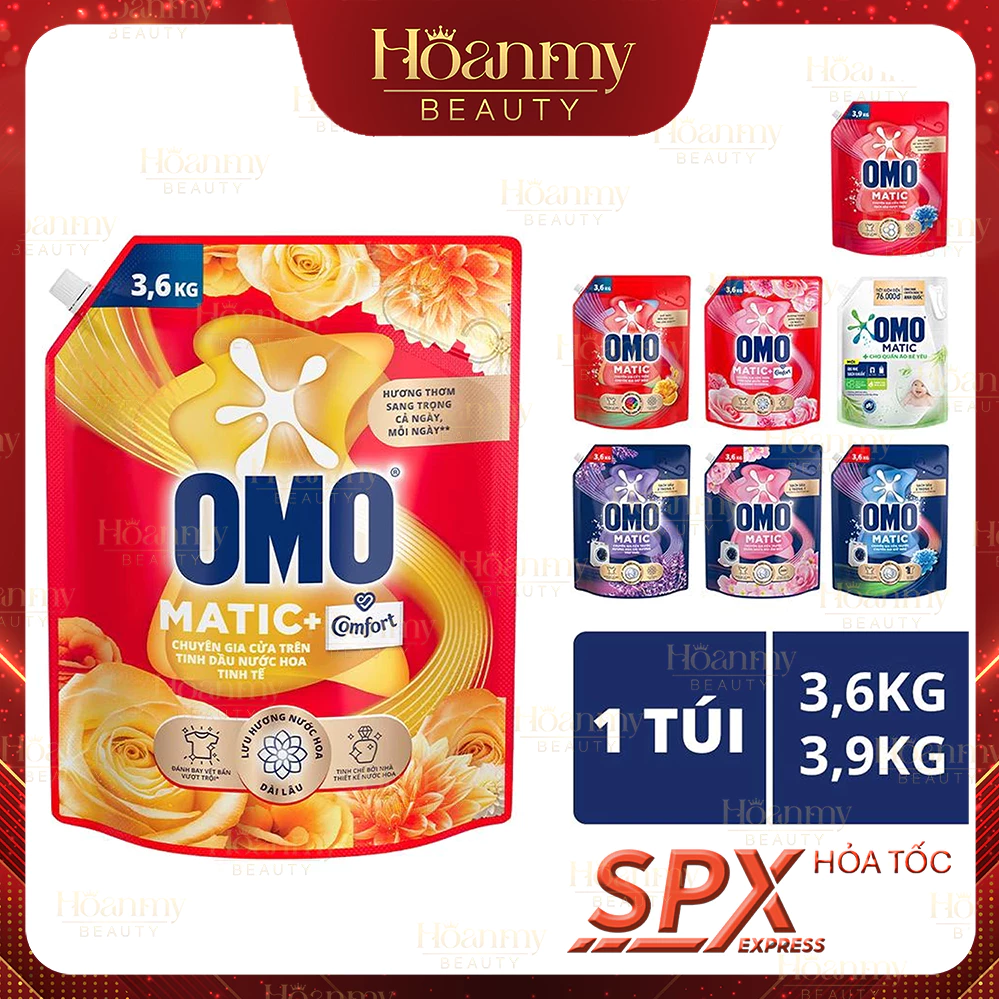 Nước giặt OMO Matic Hương Nước Hoa Comfort 3.6KG (túi)
