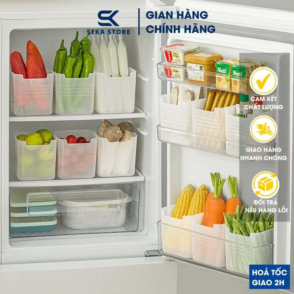 Combo 5 Hộp Đựng Thực Phẩm Để Cánh Cửa Tủ Lạnh Tiện Dụng