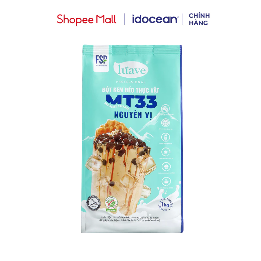 Bột Kem Béo MT33 Lúave 1kg - Bột Pha Trà Sữa Béo Ngậy, Đậm Trà, Phù Hợp Nhiều Loại Trà, Cà Phê