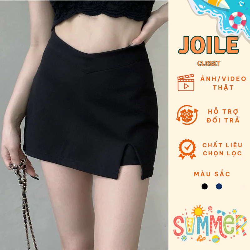Quần Short cạp xẻ v lưng cao, quần dance bo sát 2 ly Joile_Closet