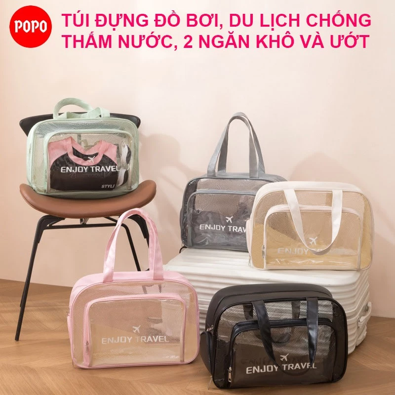 Túi đựng đồ bơi, thể thao, du lịch 2 ngăn chống thấm POPO BL5 dung tích lớn