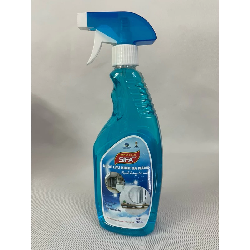Nước Lau Kính Đa Năng SIFA 600ml – Tẩy Sạch Bụi Bẩn, Sáng Bóng Bề Mặt, Dùng Cho Bếp Gas, Tivi
