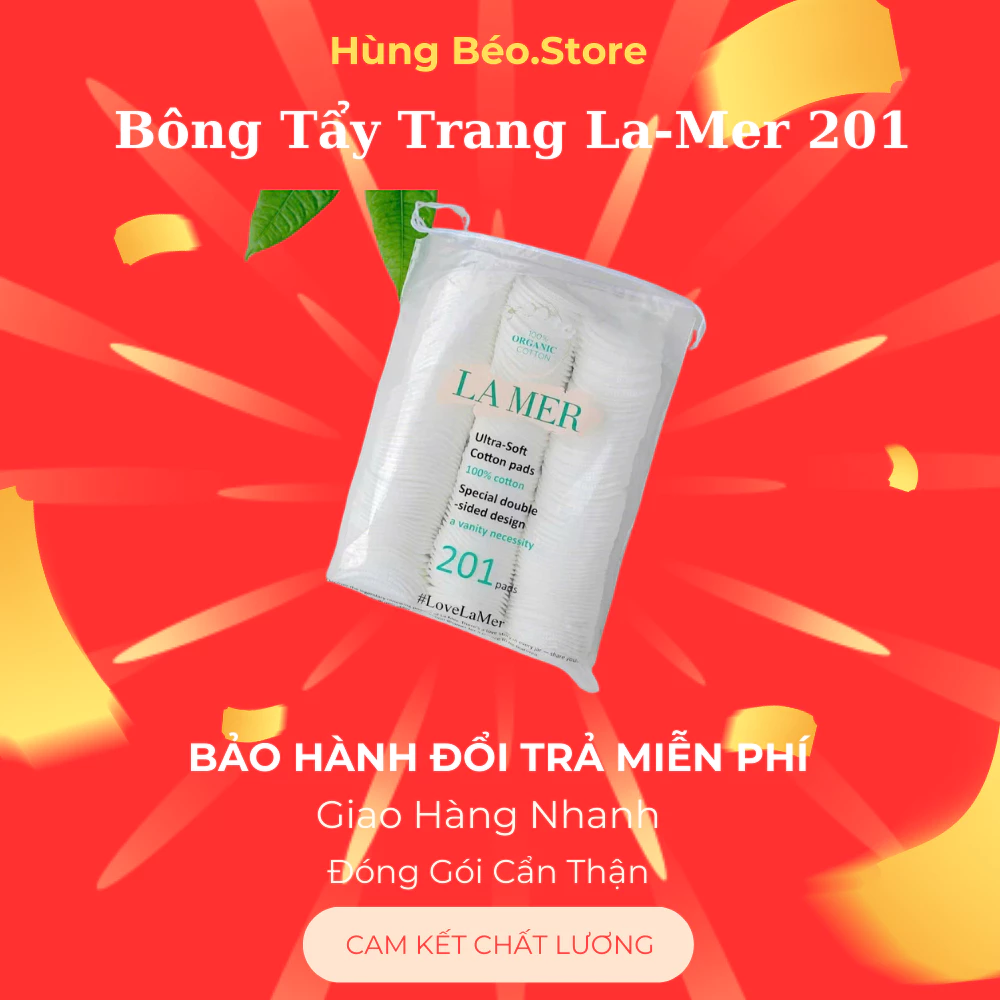 Bông Tẩy Trang Lamer Mới không sơ Mềm Mịn Với Da Túi 201 Miếng
