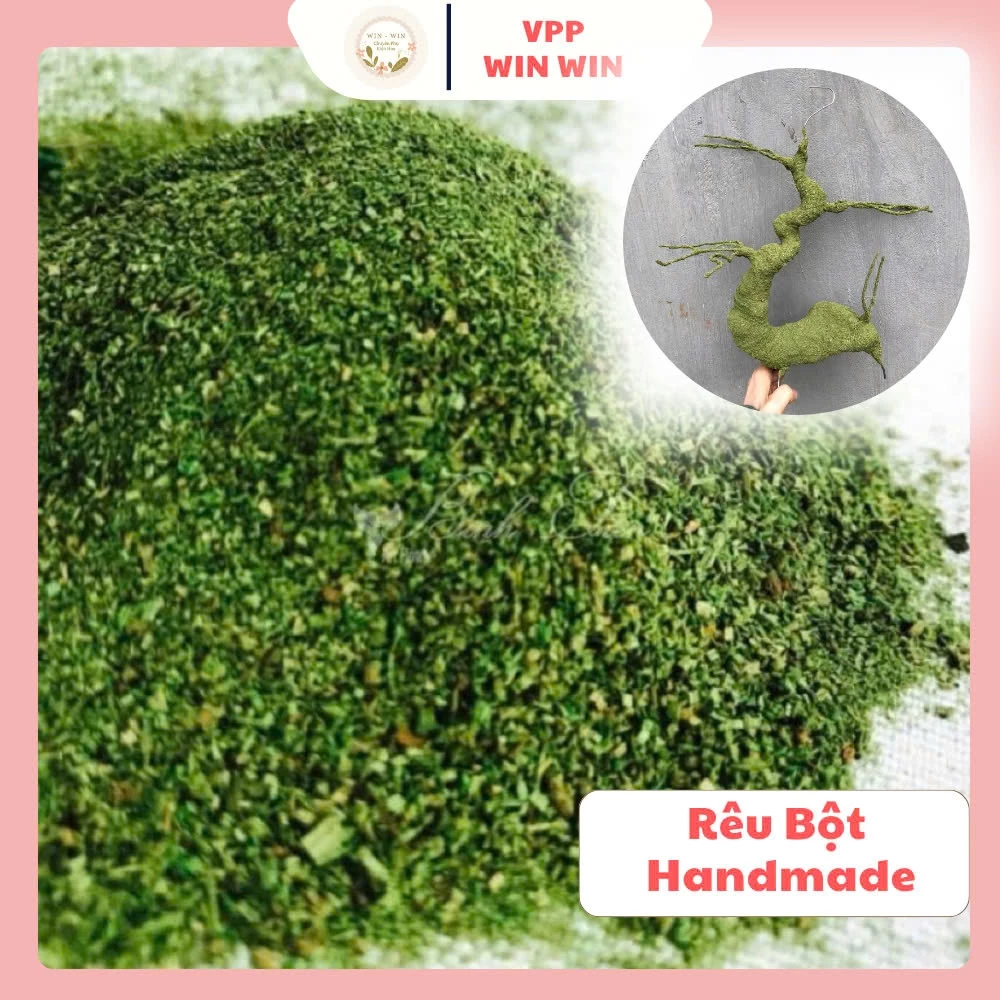 Rêu Bột Phủ Gốc Cây Bonsai 2 Màu Xanh Lá Và Nâu