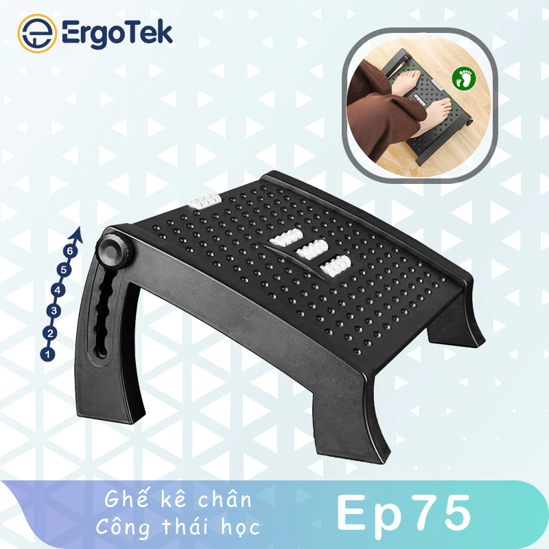 Ghế kê chân công thái học - Ergonomic Footrest #Ghế Gác Chân Công Thái Học #Ghế Kê Chân Văn Phòng