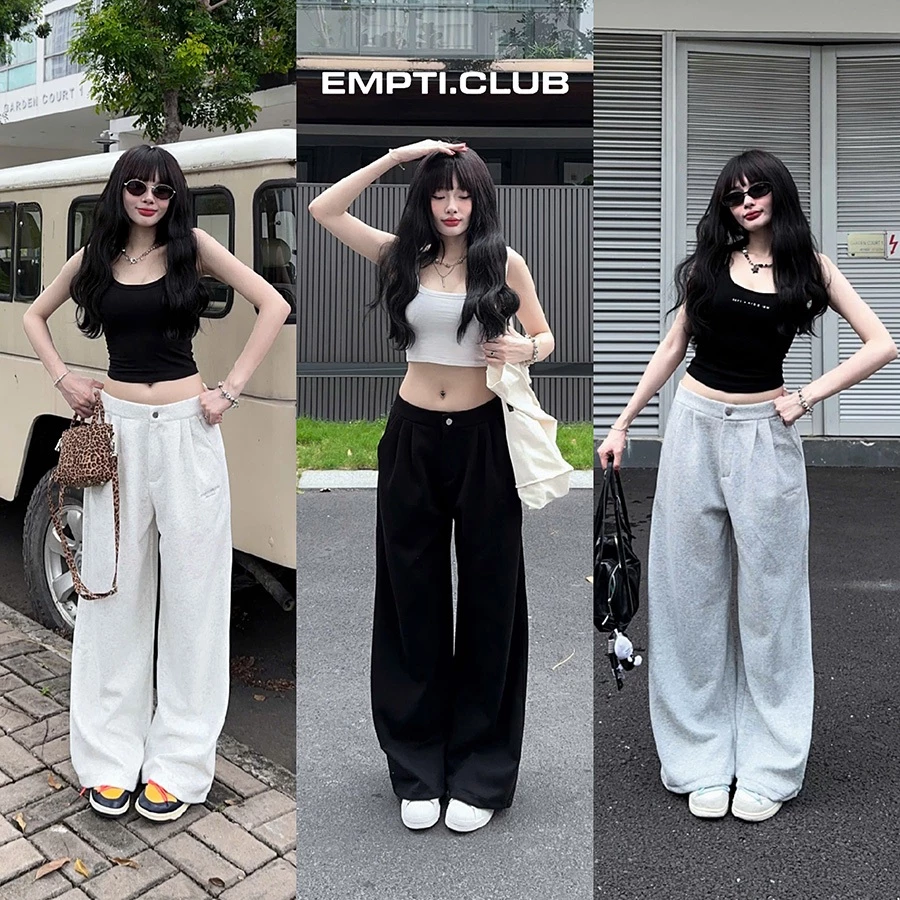 QUẦN DÀI NỈ XẾP LI FORM RỘNG UNISEX EMPTI.CLUB QD-06