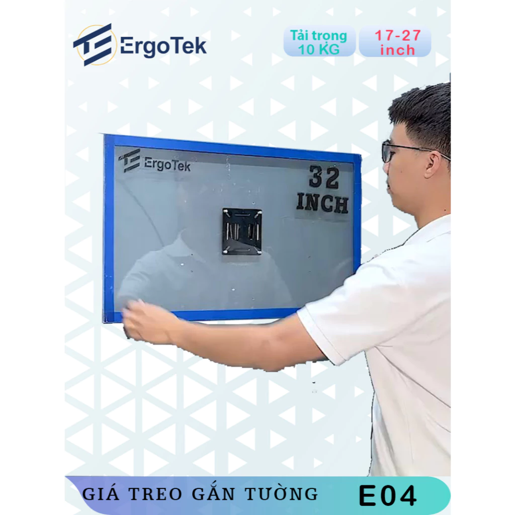 E04 Ergotek - Giá treo màn hình máy tính siêu sát tường - 17-27inch