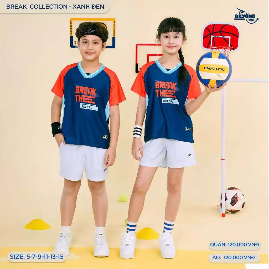 ÁoThể Thao Trẻ Em Mùa Hè Cọc Tay Thoải Mái, Thoáng Nhẹ Thấm Hút Mồ Hôi BEYONO SUNNY BREAK